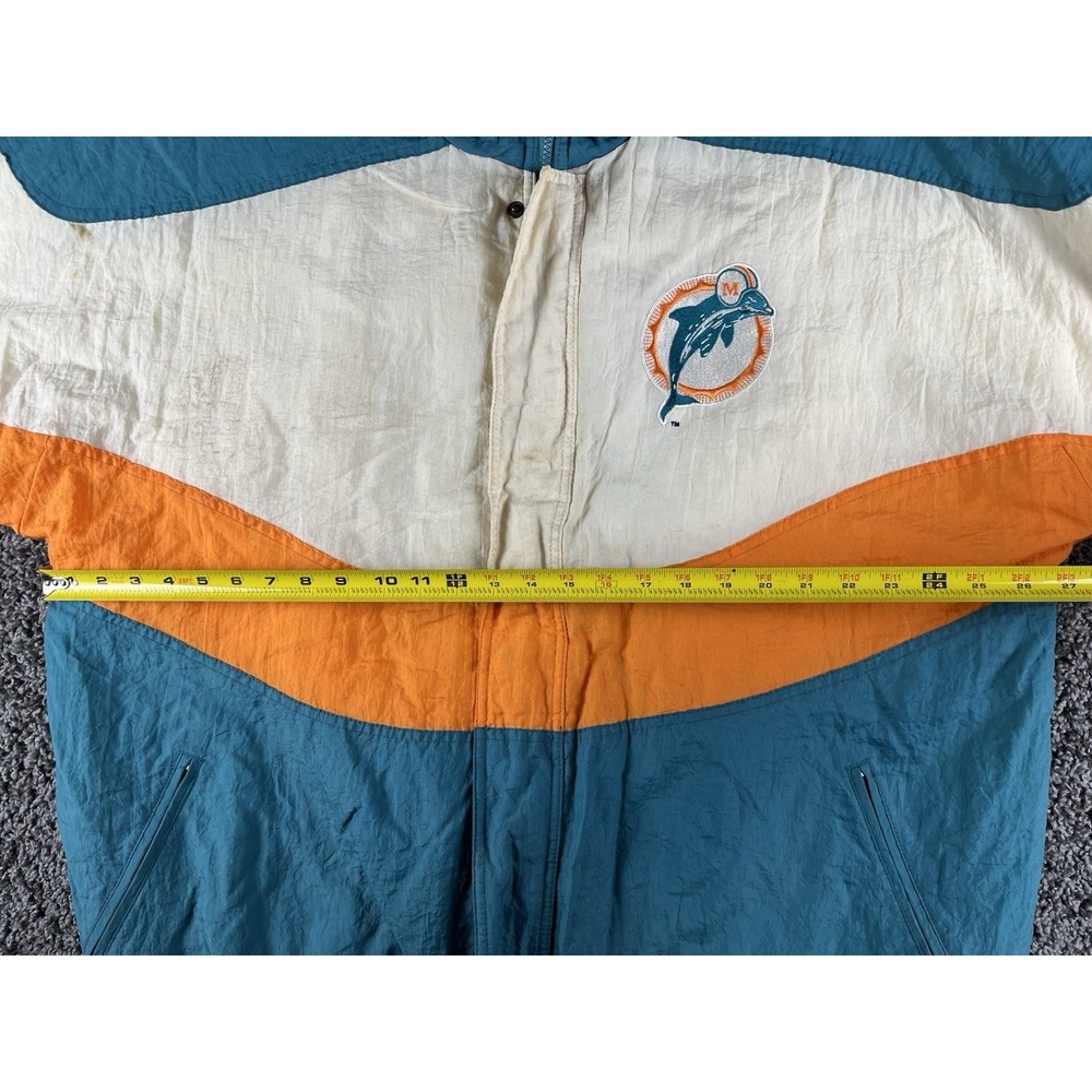 NFL Authentic Proline By Apex One Miami Dolphins Nylon Jacket Size XL Full Zip - Picture 13 of 16